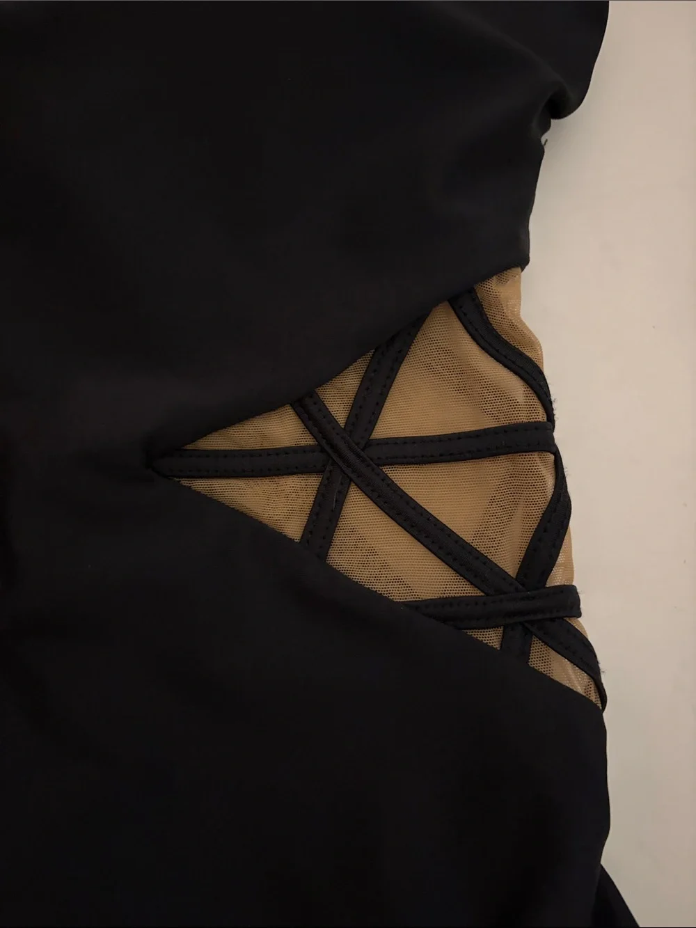 Gottex Black strappy one piece swimsuit